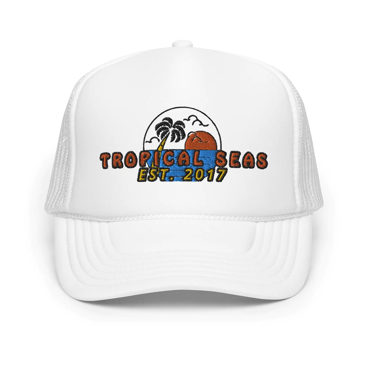 Palm Paradise Foam Trucker Hat: Embrace the Laid-Back Palm Tree Design!